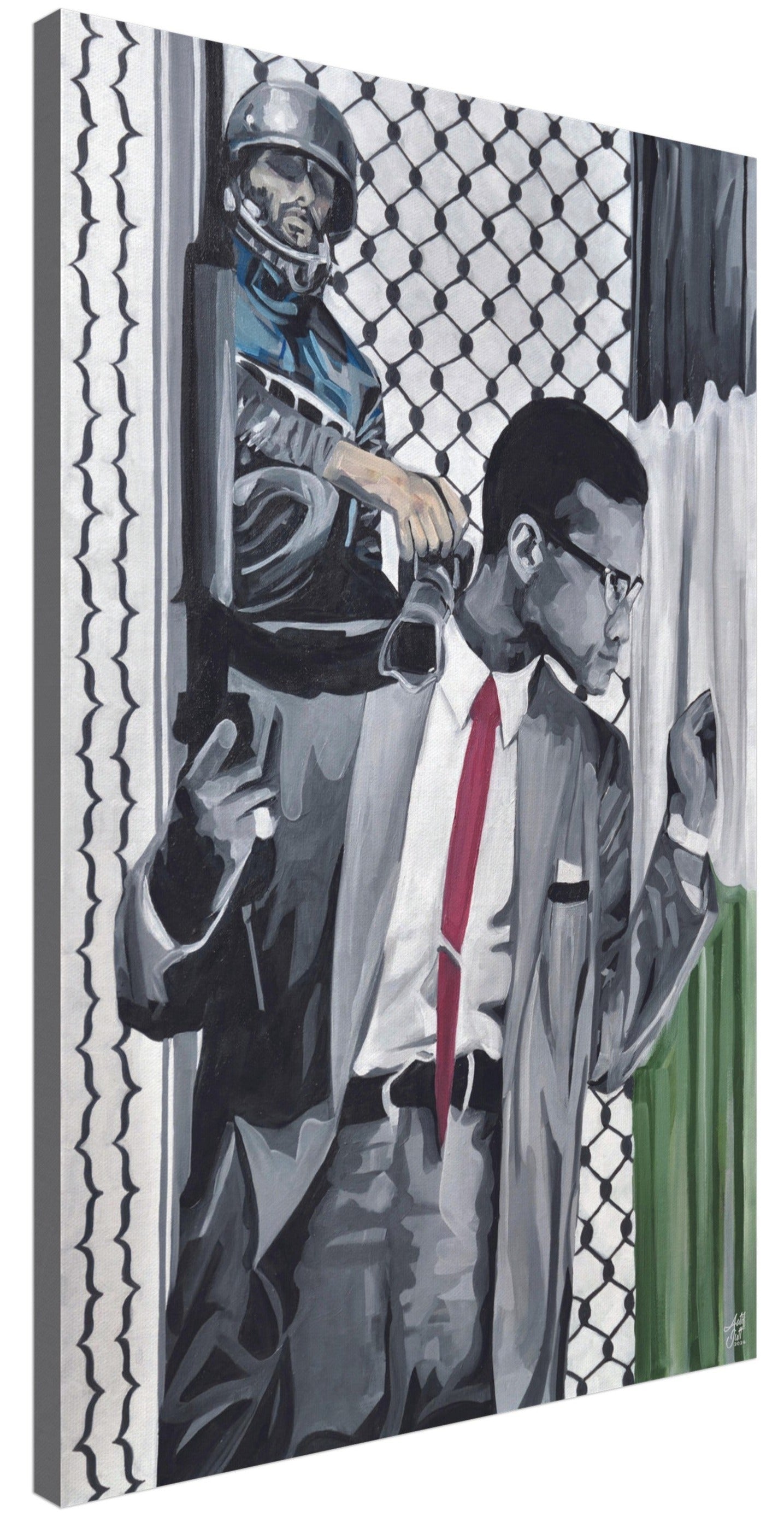 MALCOLM X MOTAZ CANVAS PRINT