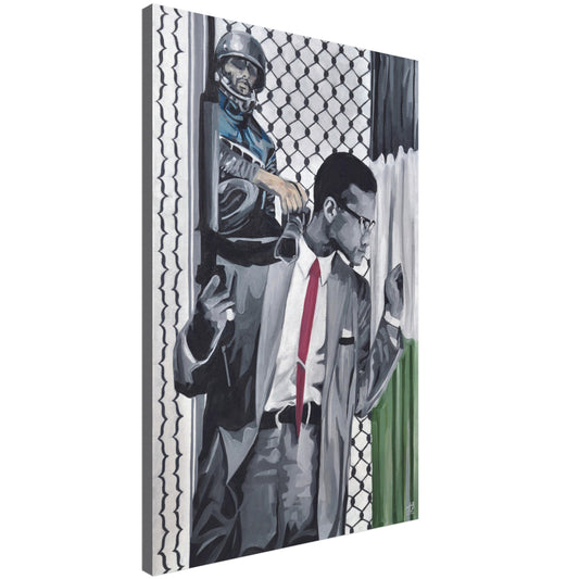 MALCOLM X MOTAZ CANVAS PRINT